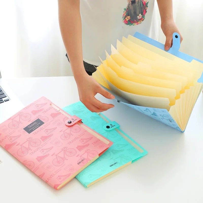 Папка для документов A4 с 8 карманами расширяющаяся офисная папка файлов