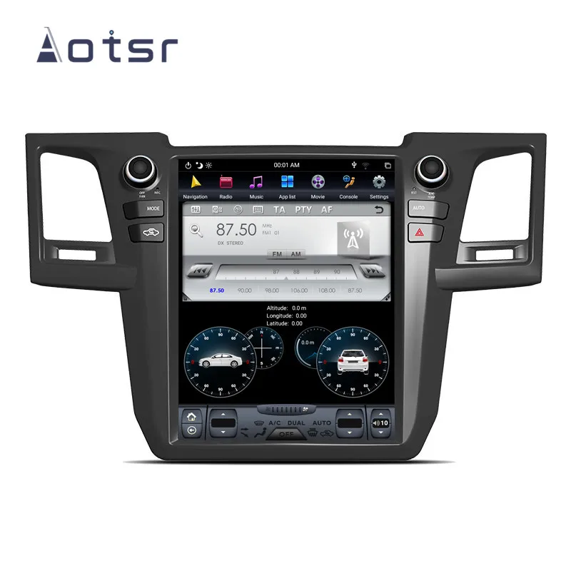 Android 8.1 Tesla style Car GPS Navigation For Toyota Fortuner 2007-2015 auto radio stereo multimedia player head unit recorder |