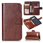 Роскошный кожаный чехол для Samsung A50, A70, S21 Plus, ультрабумажник с откидной крышкой, 9 отделений для карт, чехлы для телефонов Samsung Note 8, 9, S9, S8, S10, S20