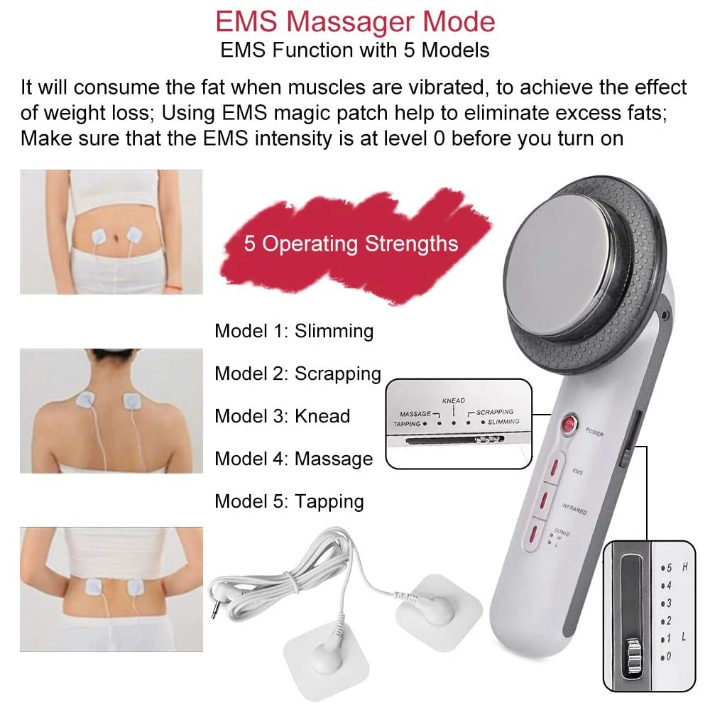

RF EMS Infrared Ultrasonic Cavitation 3 in 1 Facial Lifting Body Shape Slimming Massager Fat Burner Slim Machine Galvanic Tools