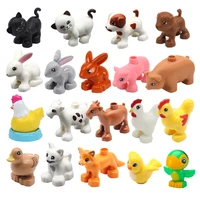 big size building blocks animals dog cat chicken duck parrot pig sheep rabbit accessories educational toys for children gifts