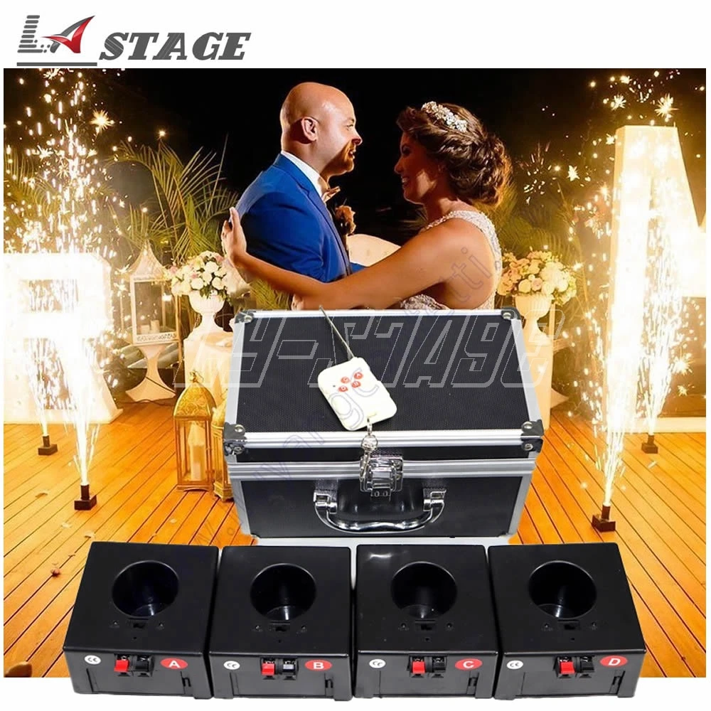 1 Case 4/6/8 Base Firing Cold Firework Machine Wireless Remote Trigger 4/6/8 Cues Receiver Stage Equipment Fountain System