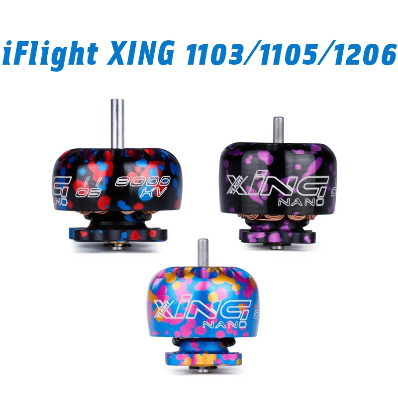 Оригинальный iFlight XING 1103/1105/1206 8000KV/10000KV/4500KV/6500KV 2 3S/2S 4S CW Thread бесщеточный двигатель