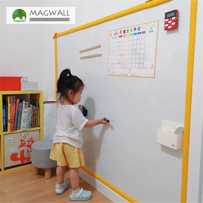 Magnetic double-layer white board 0.9*1.8m dry erase marker writing soft office meeting white board