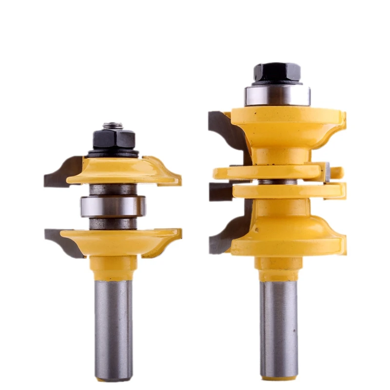 

GTBL 2 Pcs 1/2 inch Shank Entry Interior Door Ogee Matched RS Router Bit Set