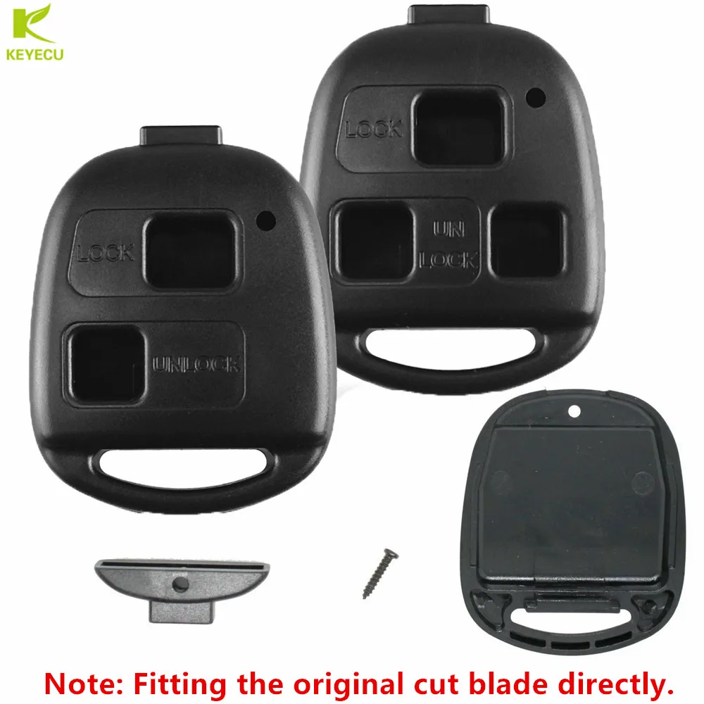 Замена KEYECU чехол для дистанционного ключа оболочка брелок 2/3 кнопки TOYOTA CAMRY RAV4