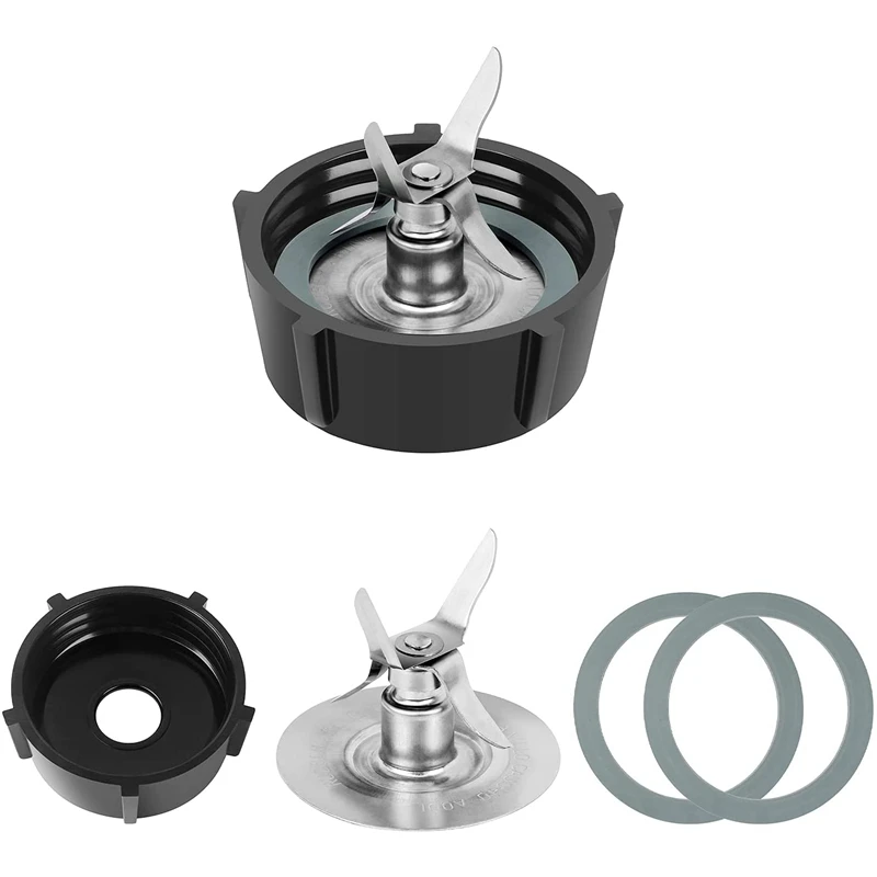 

For Oster Osterizer Blender Blades With Blender Jar Bottom & 4 Point Fusion Blade 4961 & 2 Pcs O Ring Rubber Seal Gasket