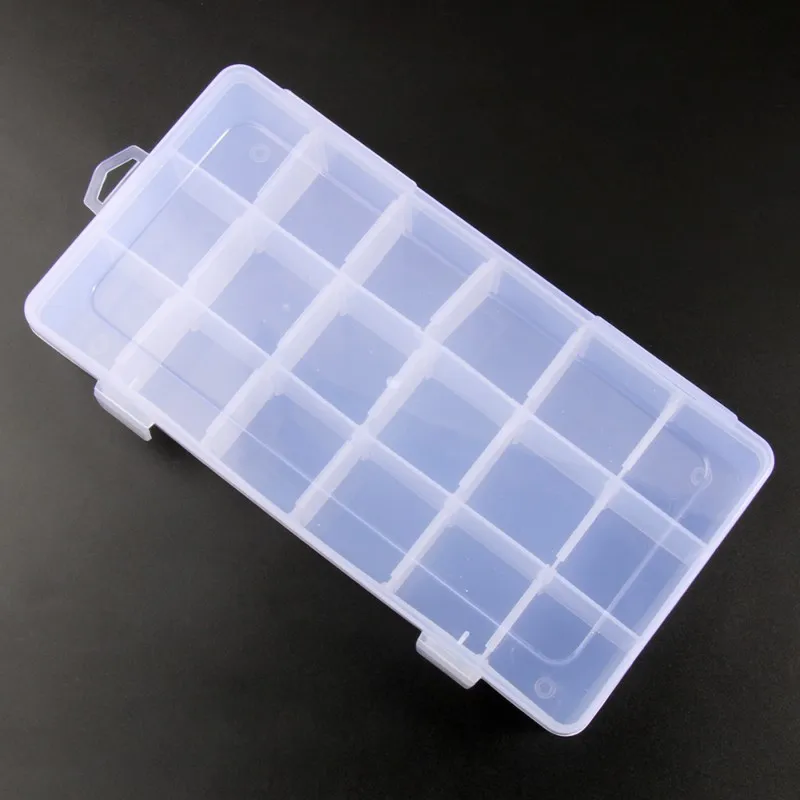 

13x5cm Plastic Storage Box for Jewelry Beads Earring Jewellery Container Portable Transparent Compartment Rectangle Boxs Case