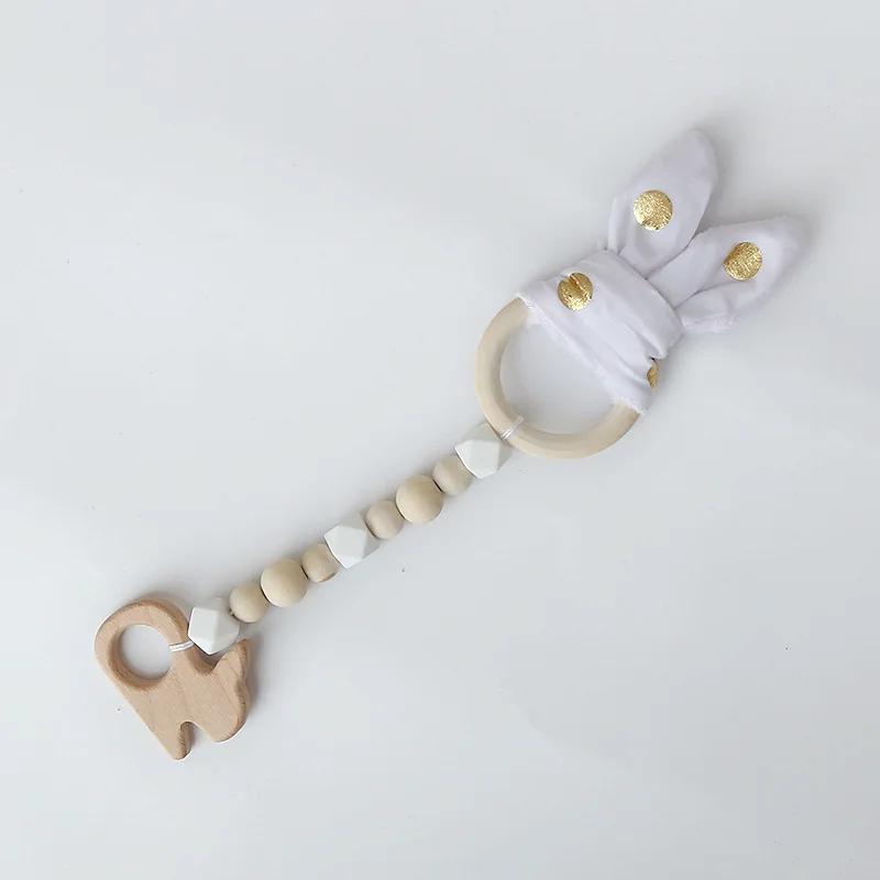 Rabbit - white Деревянные бусины, гирлянда с шариком, кисточки, подарочное украшение, Настенный декор для детской комнаты, натуральный декор для свадебной комнаты принцессы, палатки - Цвет: Rabbit - white