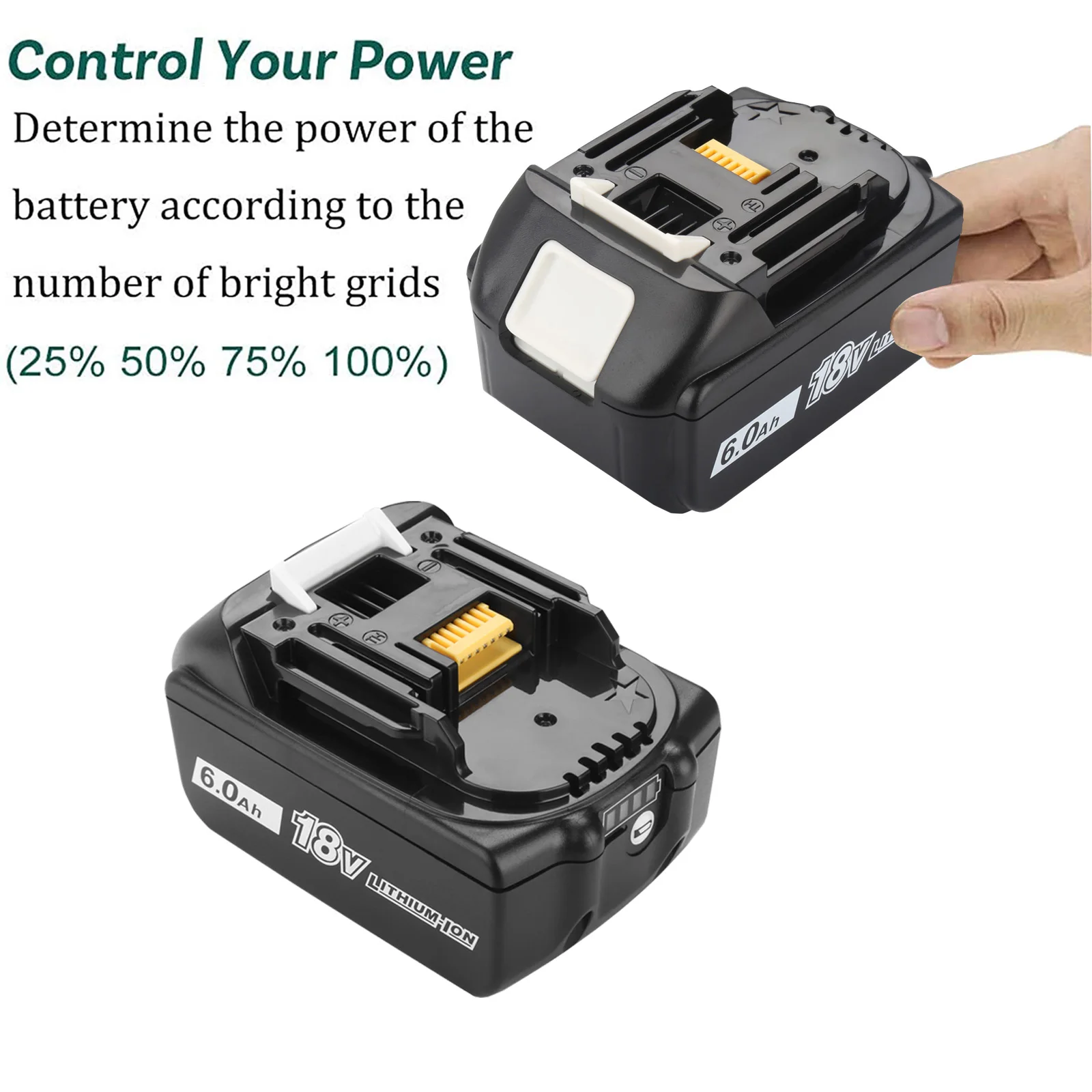 BL1860 Перезаряжаемые Batteries18V 6000 мА/ч литий-ионный аккумулятор для Makita 18v Батарея 6Ah