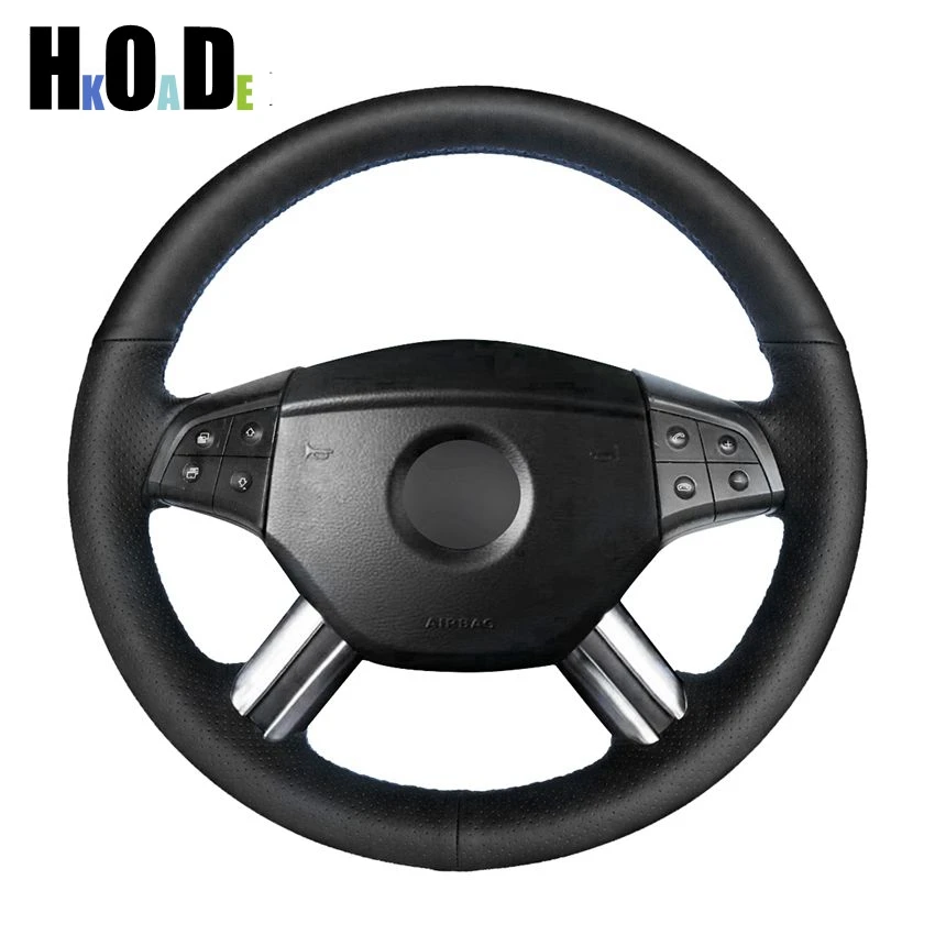 

Hand-stitched Black Artificial Leather Car Steering Wheel Covers for Mercedes Benz W164 M-Class ML350 ML500 X164 GL-Class GL4