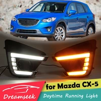 drl for mazda cx 5 2012 2013 2014 2015 2016 led car daytime running light driving fog day lamp with turn signal