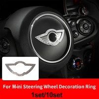 car steering wheel center diamond sticker interior decal for cooper r55 r56 r58 f54 f55 f56 f60 r60 countryman car accessories