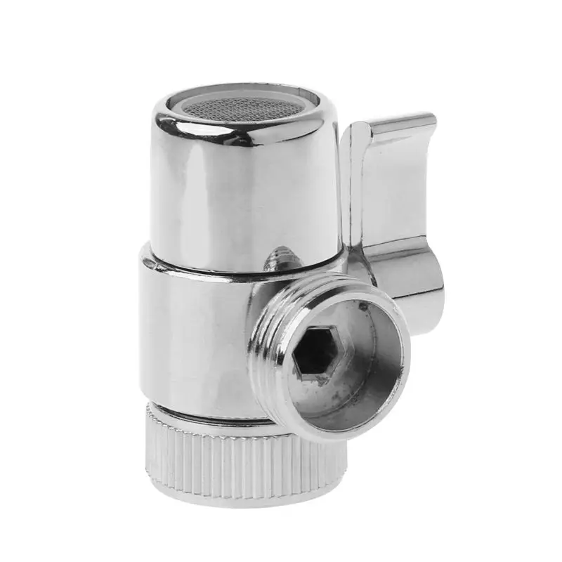 

Brass 3-way Diverter Valve Faucet Connector Adapter Three Head Function Switch K9FA