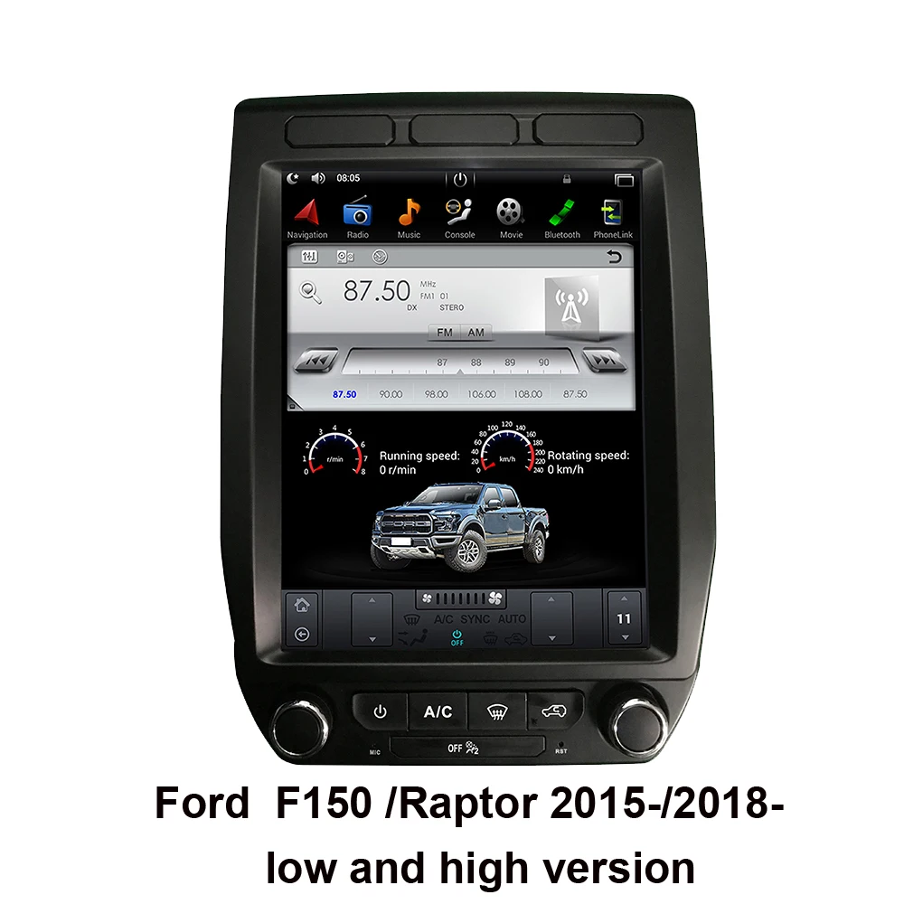 Автомобильный GPS-навигатор на Android 9 0 с экраном в стиле Tesla для Ford F150 /Raptor