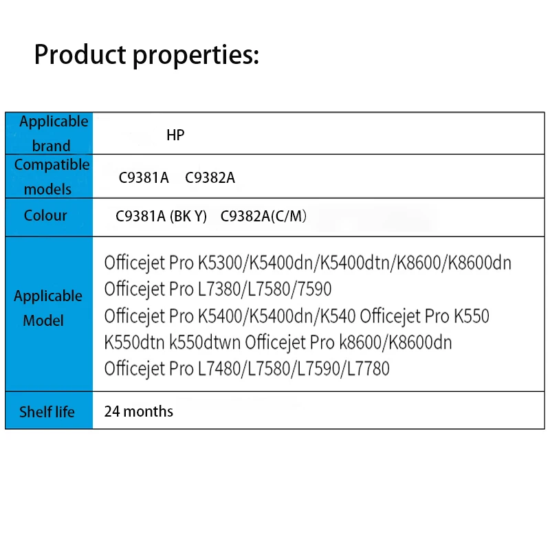 

PY for HP 88 C9381A C9382A Printhead Print head for HP K550 K5400 K8600 L7000 L7480 L7550 L7580 L7590 L7650 L7680 L7710 L7750