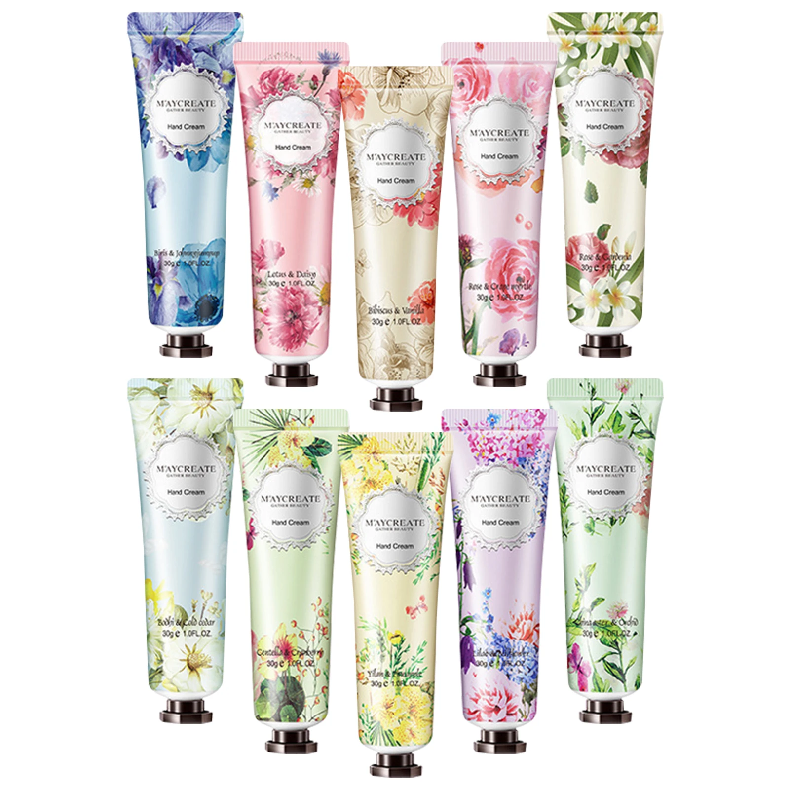 Natural Hand Care Moisturizing Cream Christmas 10 Fruit Plants Flower Fragrance Hand Cream
