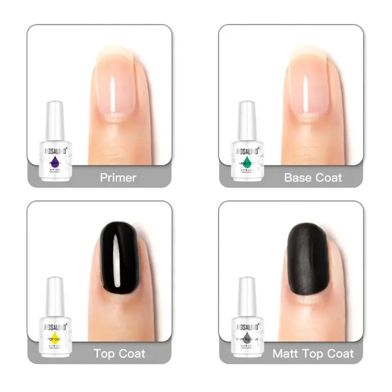 

Gel Nail Polish Kit Primer Base Matt Top Coat with Long Lasting Sealing Manicure 896D
