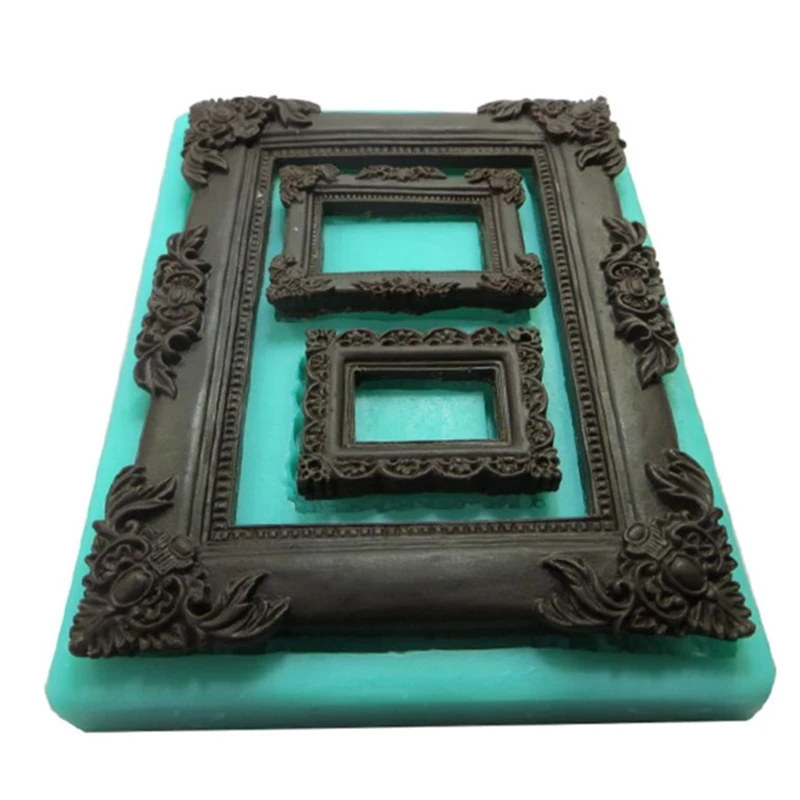 

Retro Photo Frame Silicone Mold DIY Fondant Cake Chocolate Clay Decorative Tool