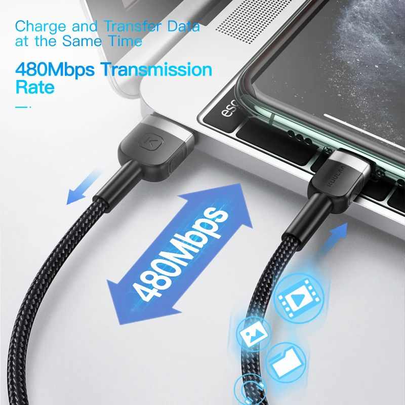 KUULAA быстрой зарядки USB кабель для передачи данных iPhone 12 11 Pro Max X XS 8 7 6 6s 5s Кабель iPad