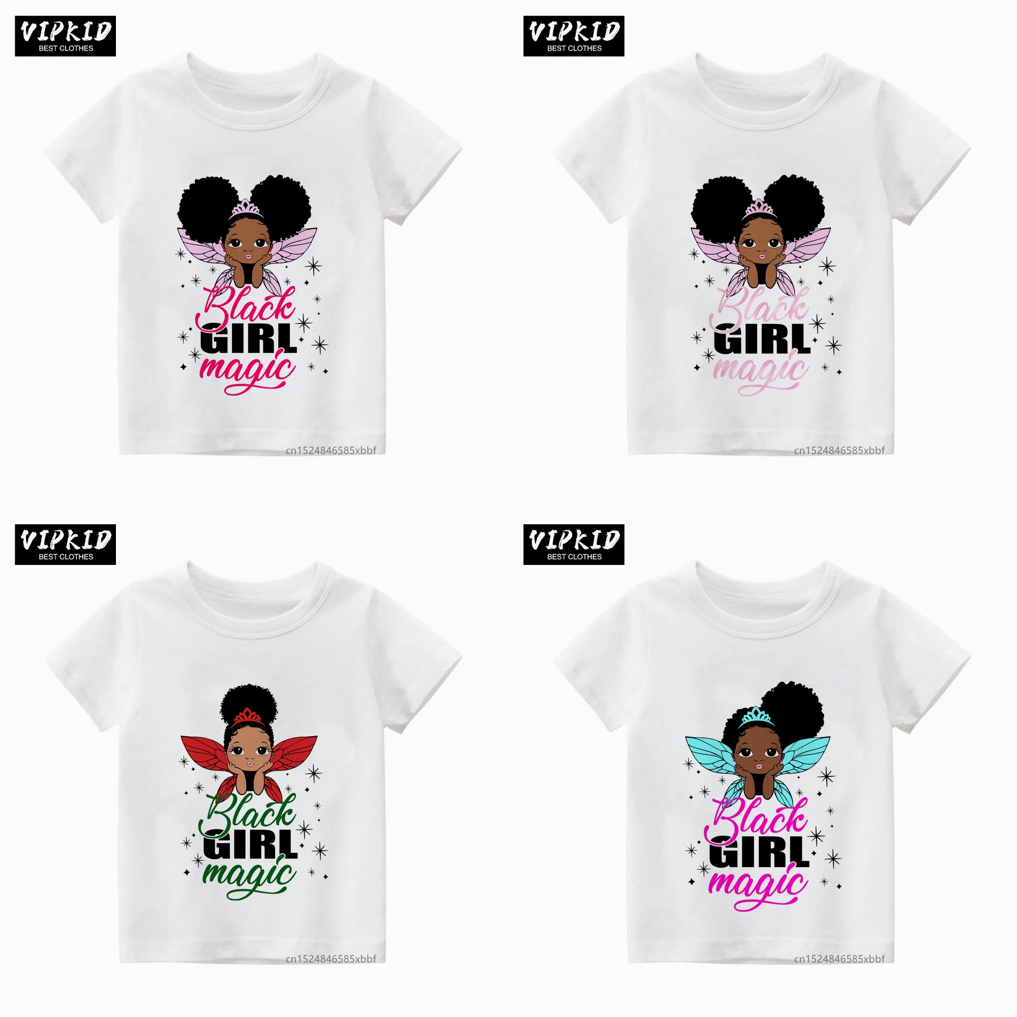 

Little Melanin Queen Baby Cute Kids Happy Birthday Princess Girl Short Sleeve T-shirt Childrens Gilr Boy Tops Tee,Drop Ship