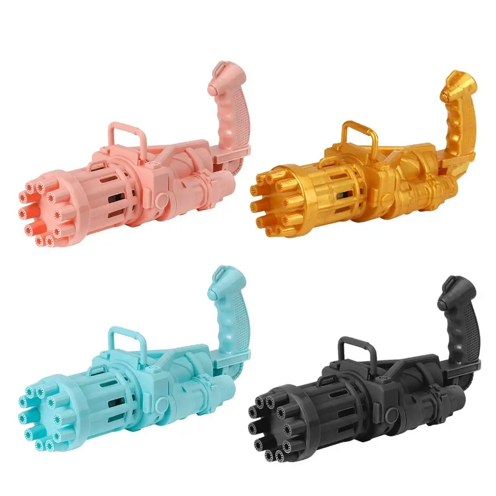 

Macaron Gatling Bubble Machine 10-Hole Automatic Bubble Guns Kids Electric Bubble Shooter Gatling Summer Soap Water Bubble Maker