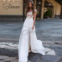 v neck short beading tassel sleeve a line wedding dresses see through lace appliques bridal gown vestido de noiva %d0%bf%d0%bb%d0%b0%d1%82%d1%8c%d0%b5