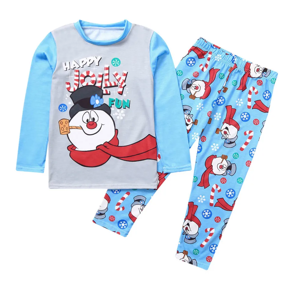 

Christmas Father Mother Children Sleepwear Tops+Pants Family Matching Clothes Snowman Pajamas Set Mommy and Me Xmas Outfits