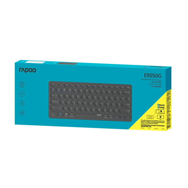 Оригинальная Беспроводная USB-клавиатура RAPOO E9050G 2 4G Bluetooth 5 0 3 мини ультратонкая