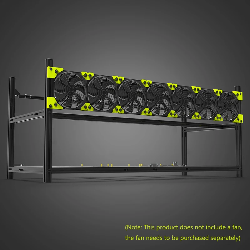 Стойка для видеокарт VEDDHA V3C 8 GPU полностью алюминиевая можно накладывать на корпус