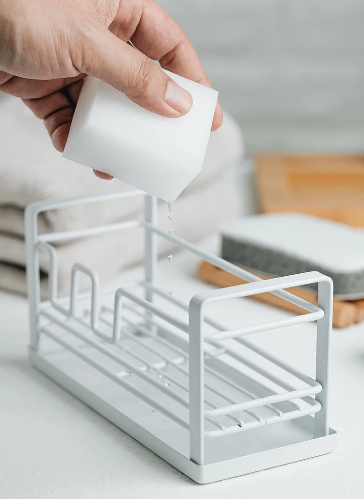 Стеллаж для хранения губки боковой держатель кухонной раковины посуды