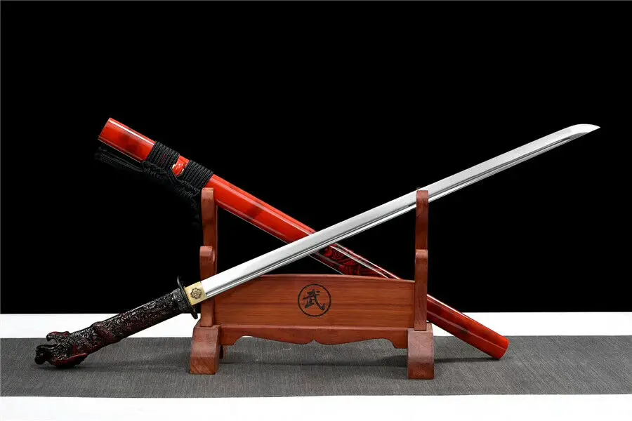 Dragon/Handle Japanese Samurai Sword Katana Spring Steel Sharp Ninja Knife Saber HandMade | Дом и сад