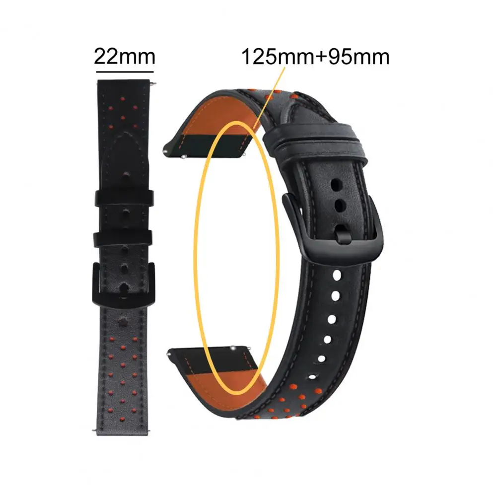

22mm Hole Type Leather Replacement Watch Strap for Huawei GT2 for Samsung S3