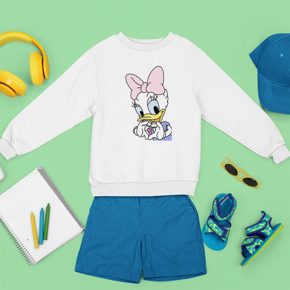 

Милые модные детские свитшоты с маргаритками и утками, Прямая поставка, удобный изысканный пуловер, детские толстовки, кофты стандартного р...