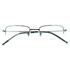 Оправа для очков для близорукости из чистого титана, прямоугольная суперлегкая полуободковая оправа, средний размер, черныйсерыйсинийзеленый