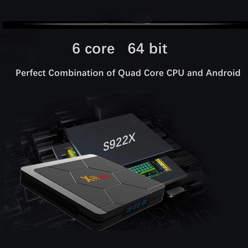 ТВ коробка Android 9 0 X99 M-X 4 + 128G S922 решение 6 ядро 64 бит компьютерной приставки к