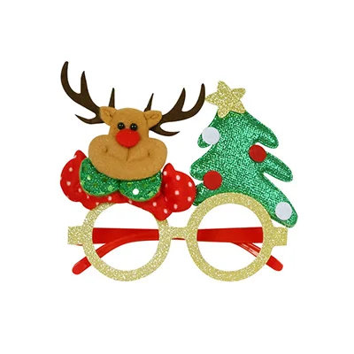 elk tree Рождественские украшения для взрослых и детей, праздничные игрушки Санта снеговик, рога, очки, праздничное украшение - Цвет: elk tree
