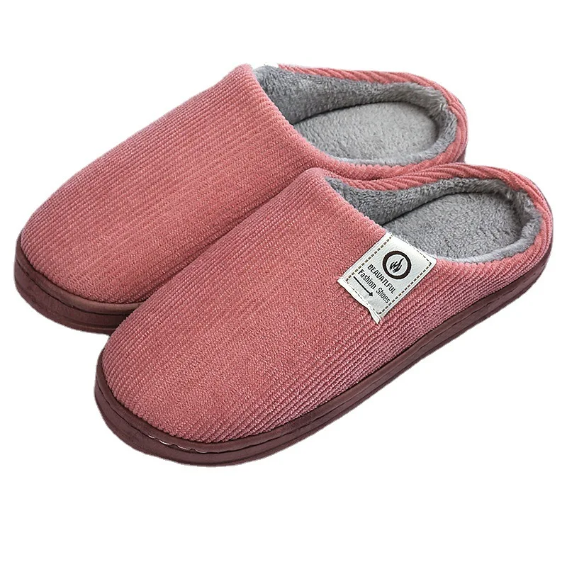 

Cotton slippers ladies living at home thick soles winter warmth indoor monthlies anti-skid family lovers winter slippers for men