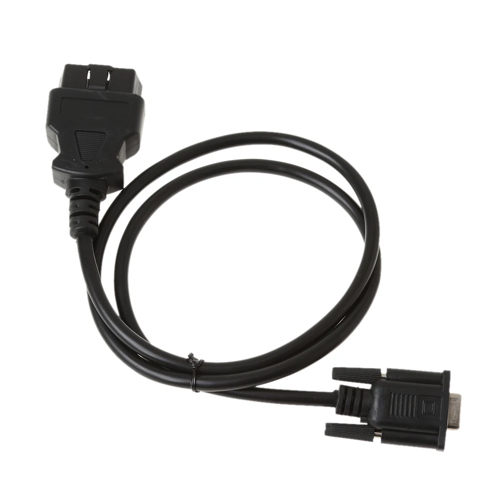 OBD2 16Pin к DB9 9pin последовательный порт RS232 Кабель адаптер автомобильный