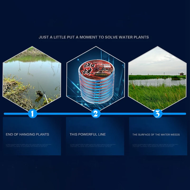 

10 Pcs Pe Luya Braided Wire Fishing Line For 100 Meters With 8 Weaving(multicoloured) A Total of Ten Box