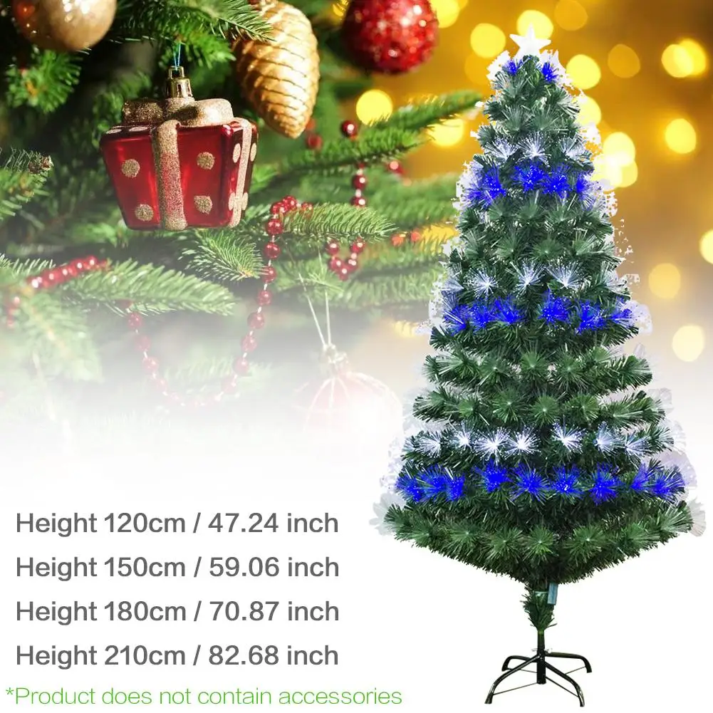 Разноцветная оптоволоконная лампа зеленая Рождественская елка железная