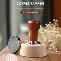 515358mm coffee tamper 304 stainless steel coffee powder hammer handle flat base espresso coffee accessories barista