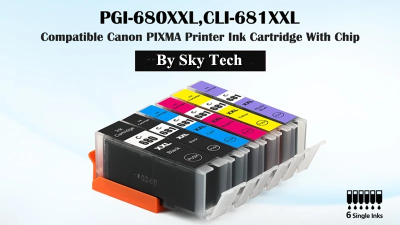 Новые совместимые чернильные картриджи для PGI680 CLI681, для Canon Pixma TS706/TR7560/TR8560/TS6160/TS6260/TS8160/TS8260/TS9160/TS9560