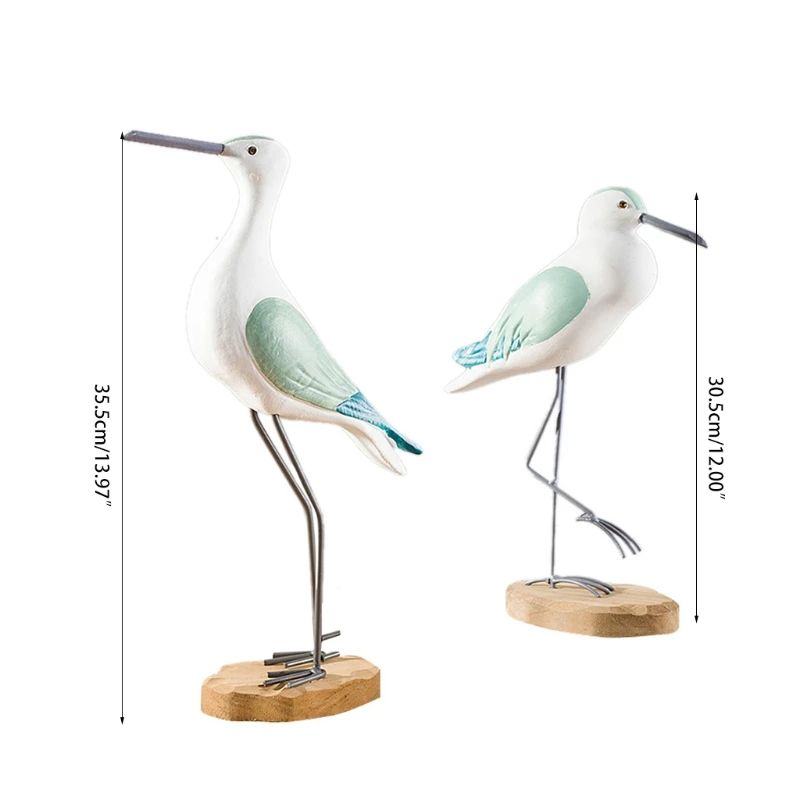 

1 комплект, деревянная фигурка чайки, деревенская винтажная морская птица, скульптура, средиземноморские береговые пляжные украшения, морс...