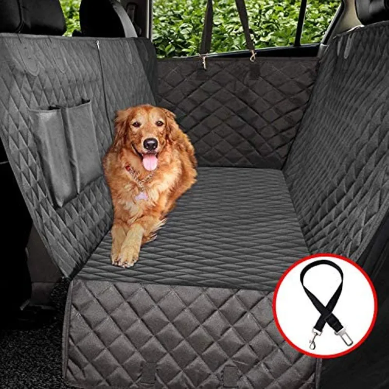 売る 車の犬のキャリア防水シートカバーとジッパーとポケットメッシュマットリアバックハンモッククッションプロテクターペット犬旅行マット