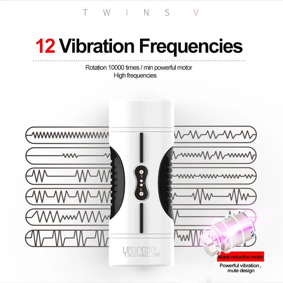 Электрический Вибрационный мастурбатор для мужчин с двойным отверстием