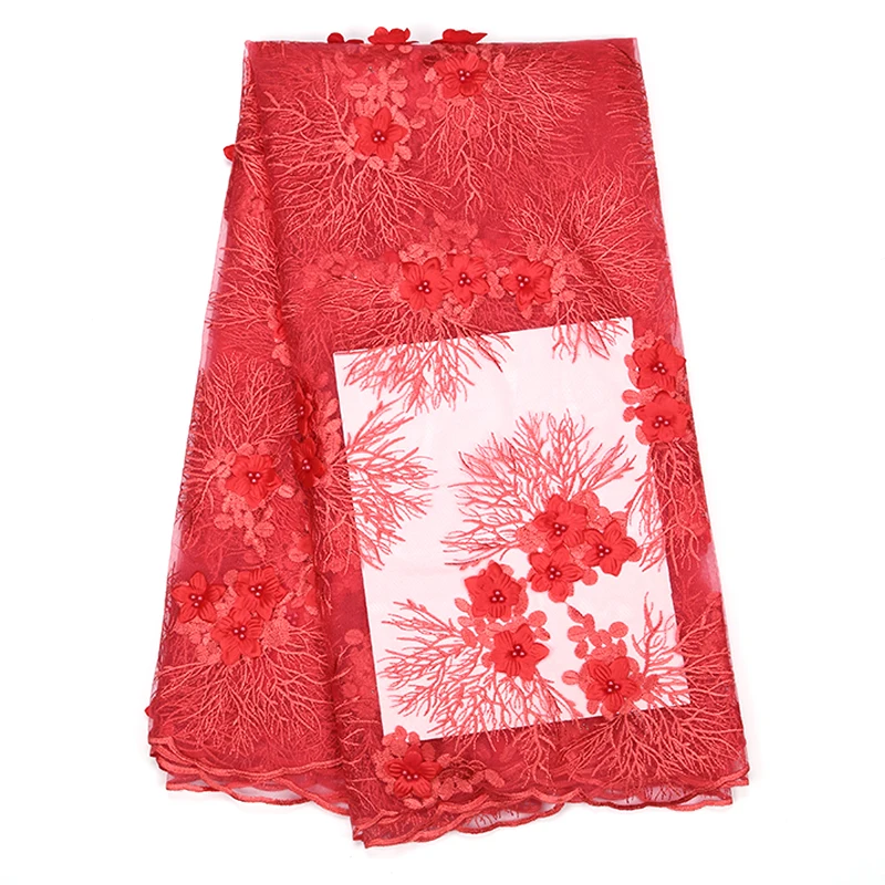 Новая вышивка 3D Высококачественная кружевная ткань африканская переводная