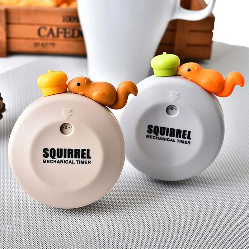 

1pc Squirrel Tile Timer Kitchen Tools Accessories Mechanical Cartoon Kitchen Timer Cooking Tools Bbq Accessories Cake Tools.85z