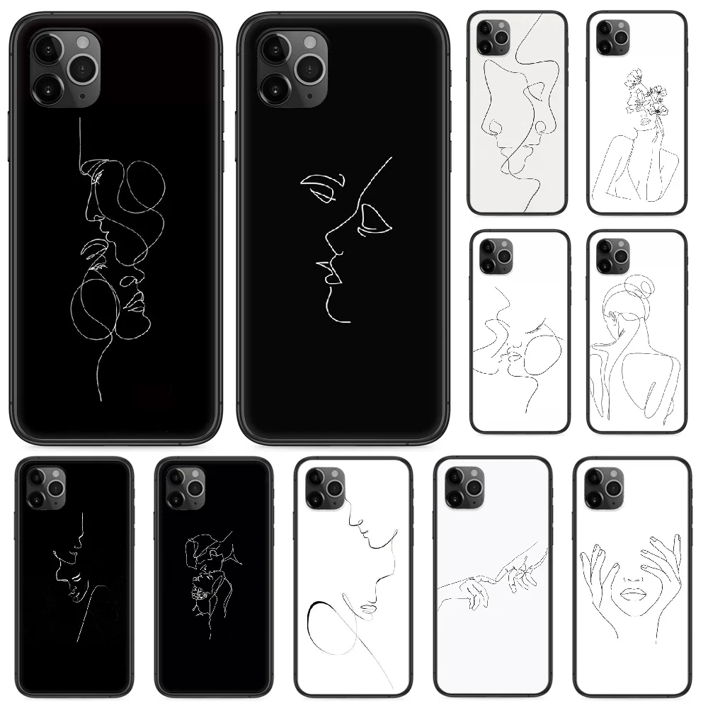 Чехол для телефона Art Line Girl Body iphone 4 4s 5 5S SE 5C 6 6S 7 8 plus X XS XR 11 PRO MAX 2020 черный