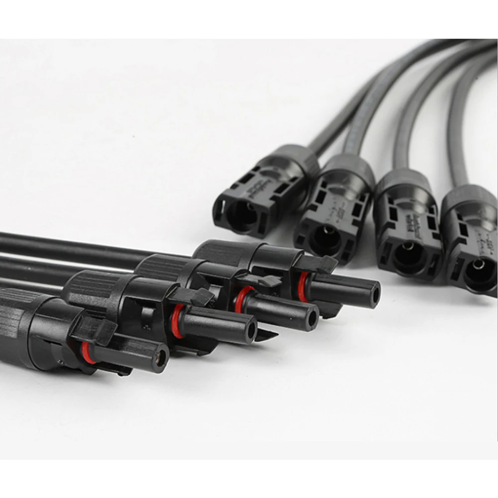 1 пара 5-сторонних кабельных соединителей для солнечной панели панельный кабель